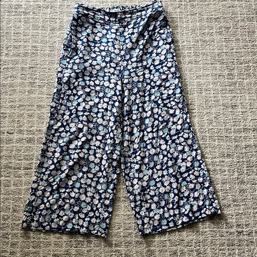 Madewell Huston floral crop wide leg swingy pants, small